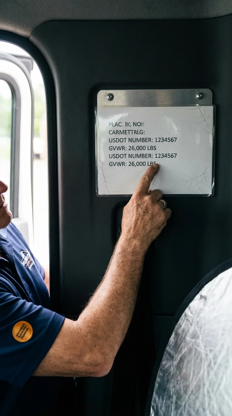 USDOT licensing placard verification in Cascade